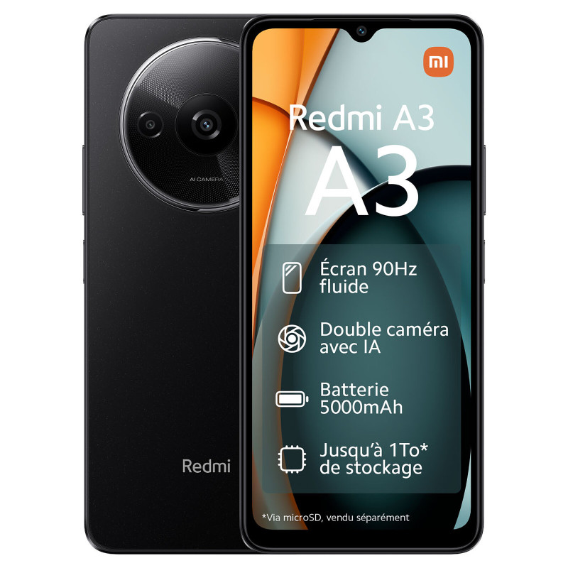 PORTABLE XIAOMI REDMI A3 4G|DS - 4GO|128 GO - NOIR