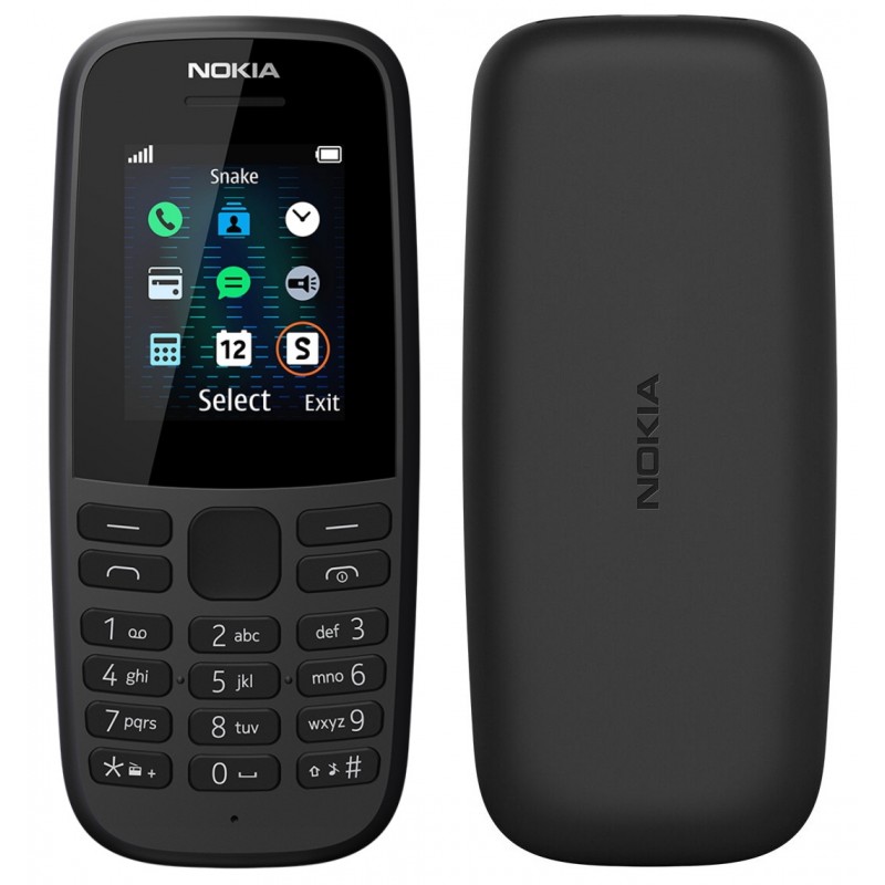 TÉLÉPHONE PORTABLE NOKIA 105 - DOUBLE SIM - NOIR